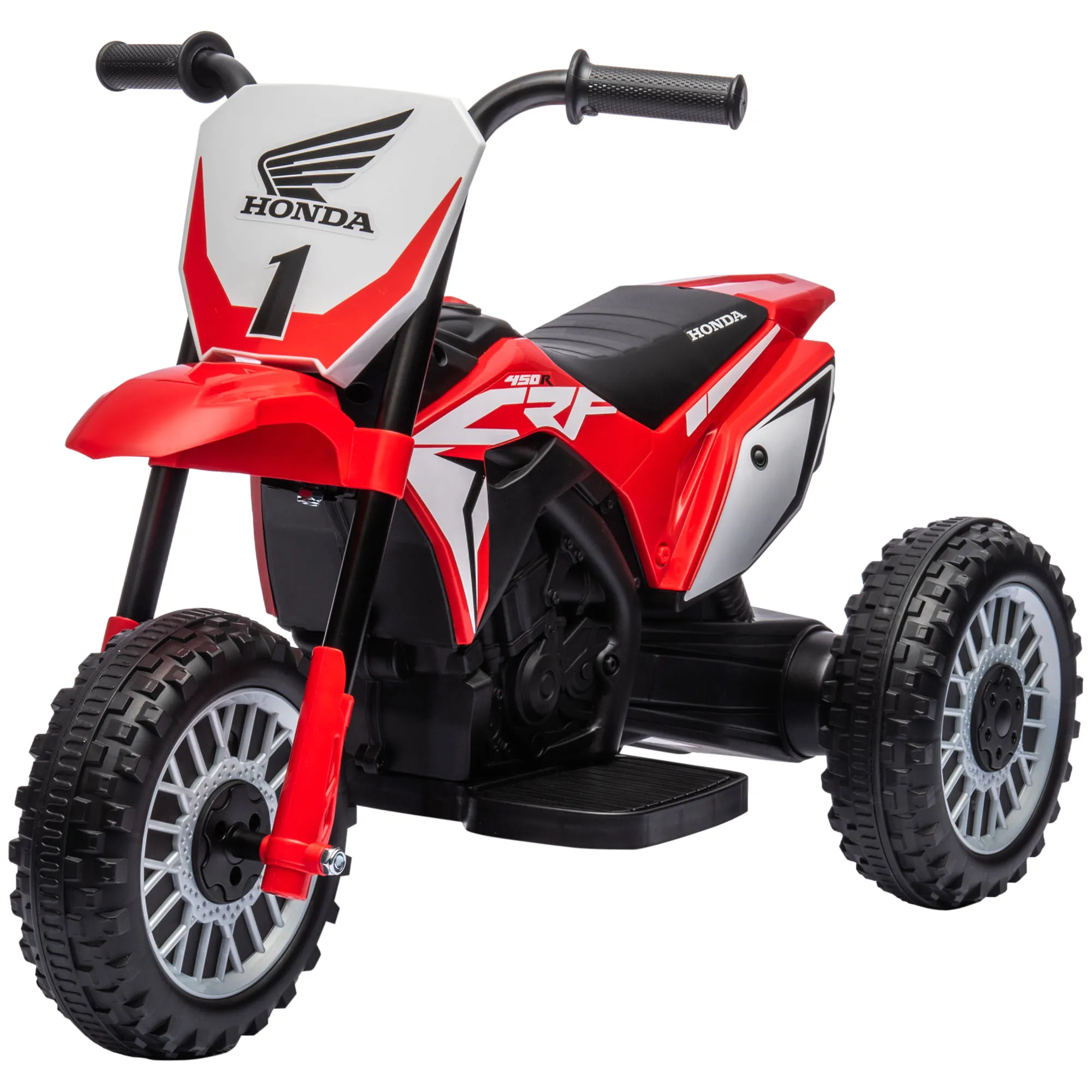  Moto Elettrica per Bambini con Licenza Honda CRF450RL a 3 Ruote, Età 18-36 Mesi, Rosso