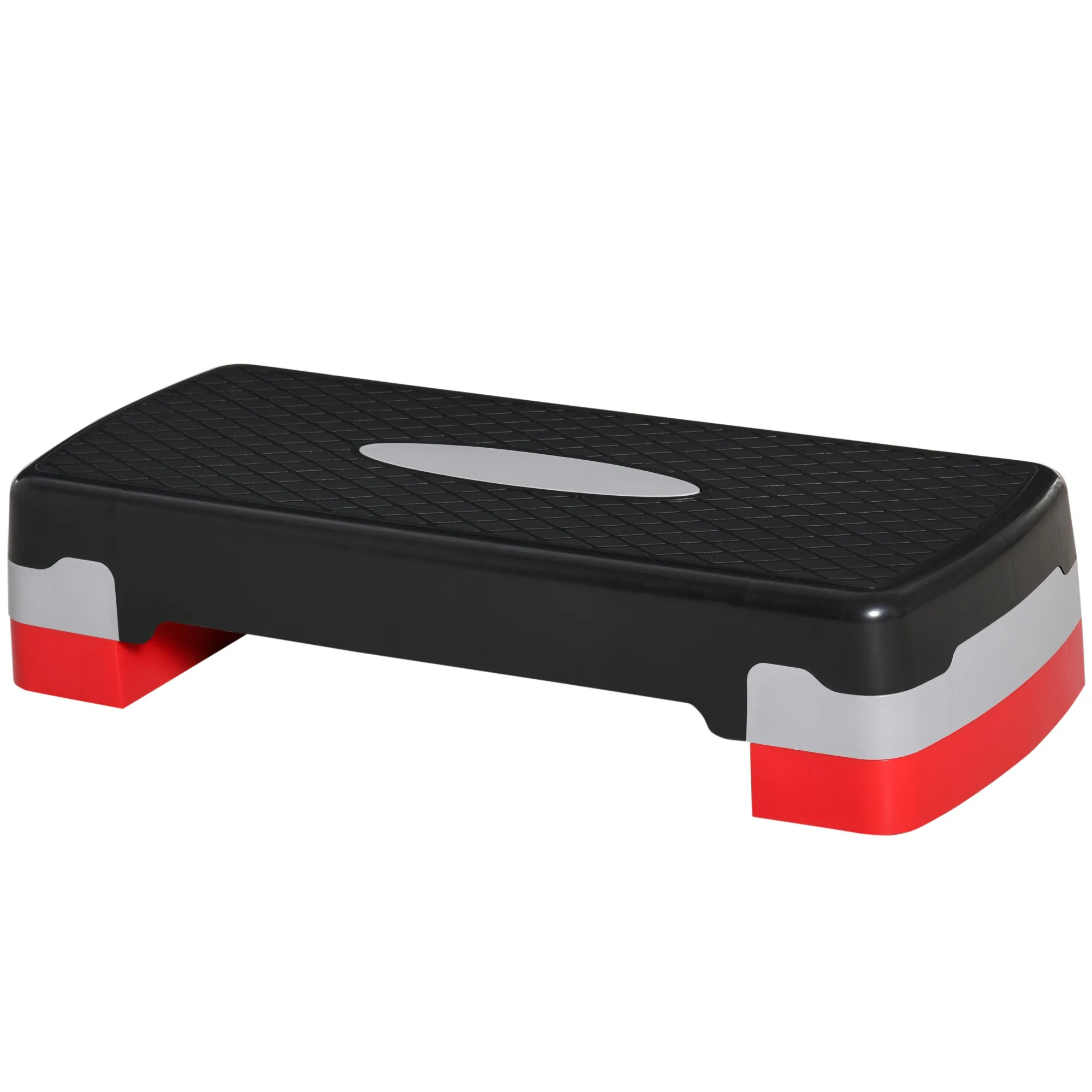  Step Fitness per Aerobica con Altezza Regolabile 10-15 cm, 68x29cm Nero e Rosso