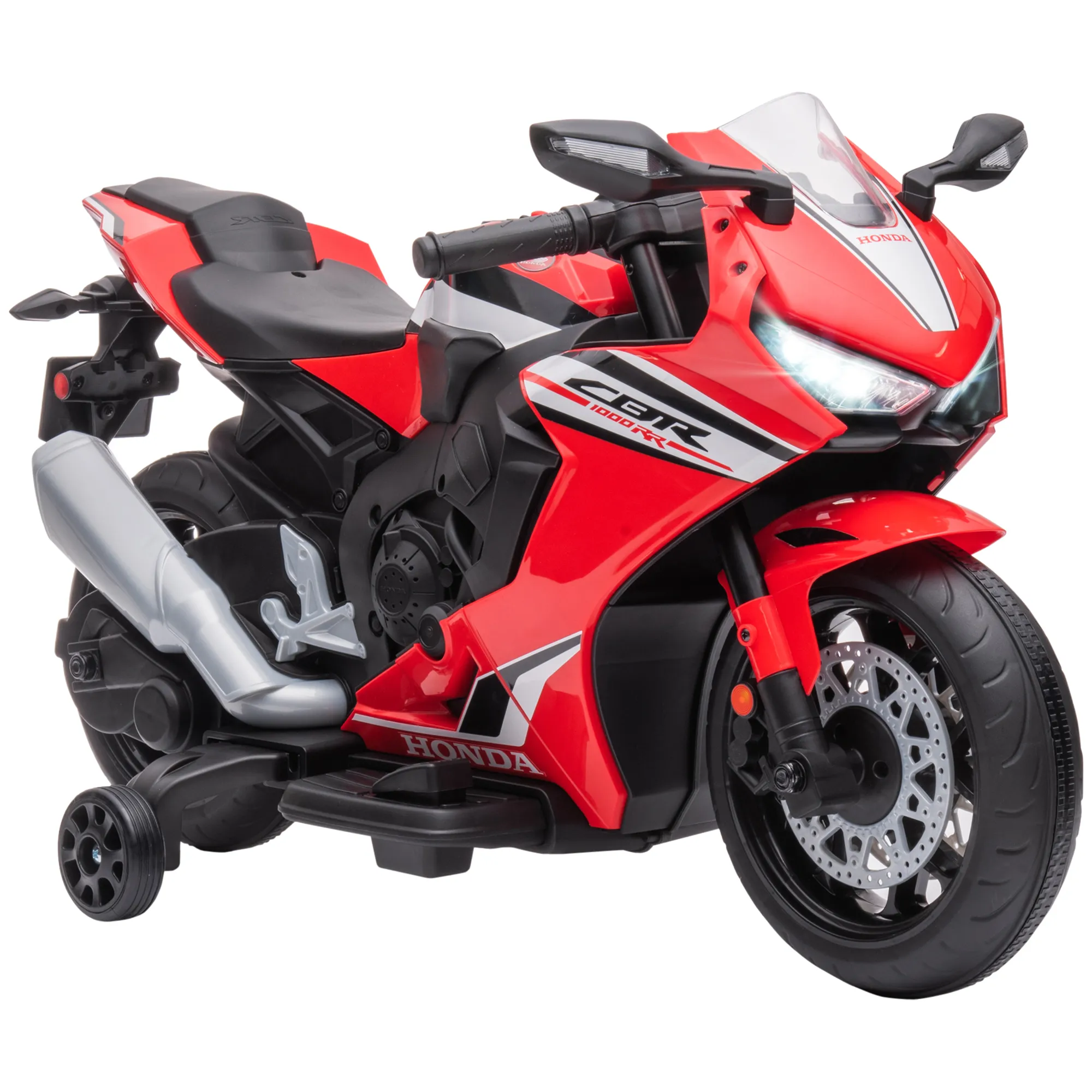  Moto Elettrica per Bambini con Licenza HONDA, Batteria 6V Ricaricabile, Velocità 3km/h, Rosso