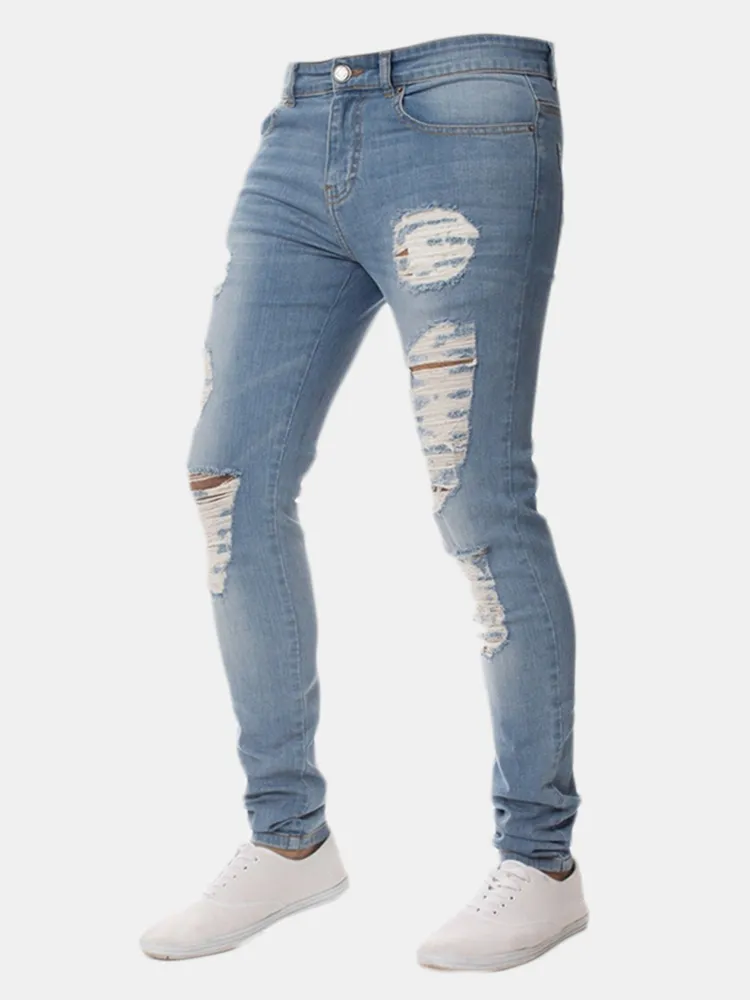 Jeans skinny con strappi