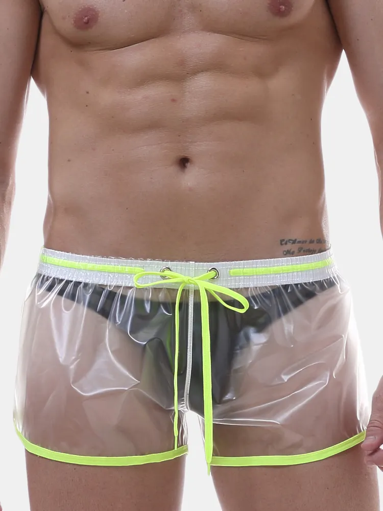Pantaloncini boxer da uomo in tessuto PVC traslucido con coulisse Arrow Pantaloni