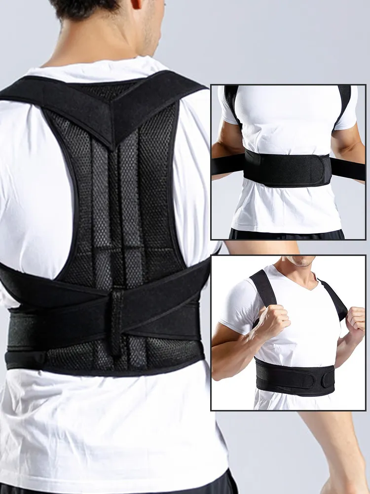 Tutore per la schiena unisex per correttore posturale della scoliosi che fornisce sollievo dal dolore da collo, schiena e spalle