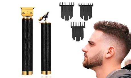 Tagliacapelli regola barba professionale senza filo con caricabatteria USB e accessori