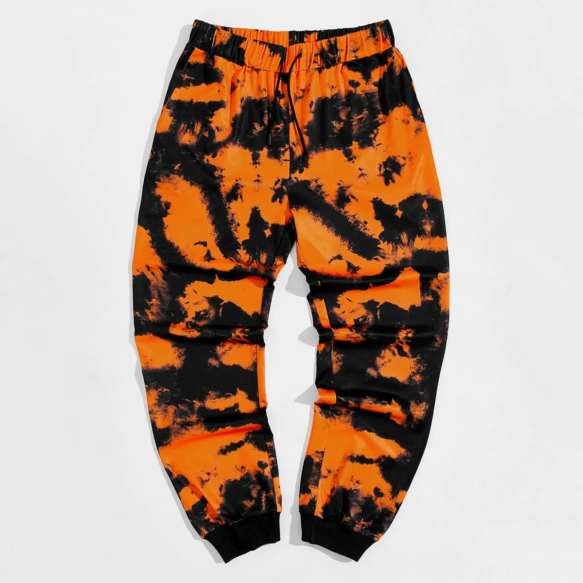 Pantaloni sportivi tie dye con coulisse in vita