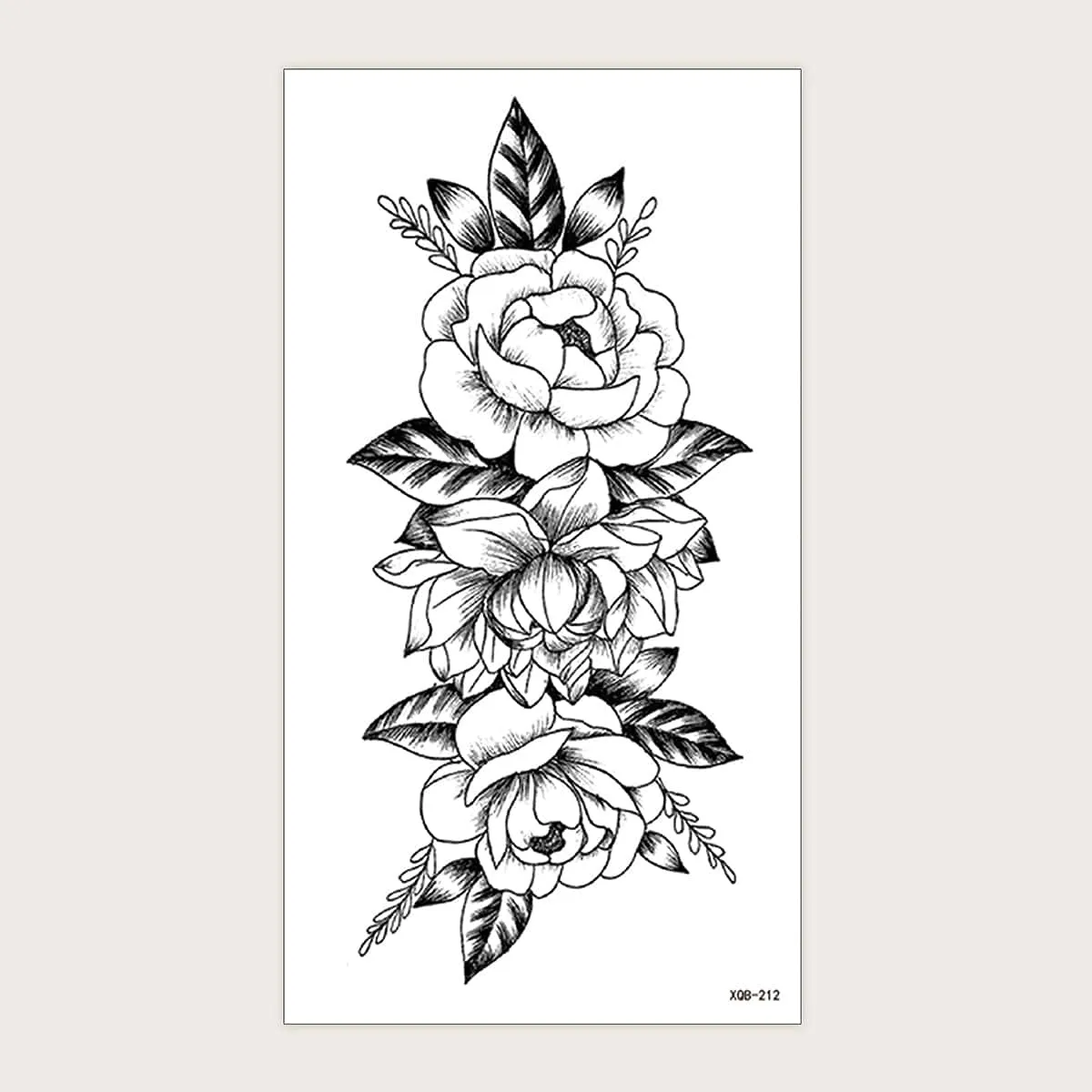 Adesivo di tatuaggio con motivo fiore 1 foglio