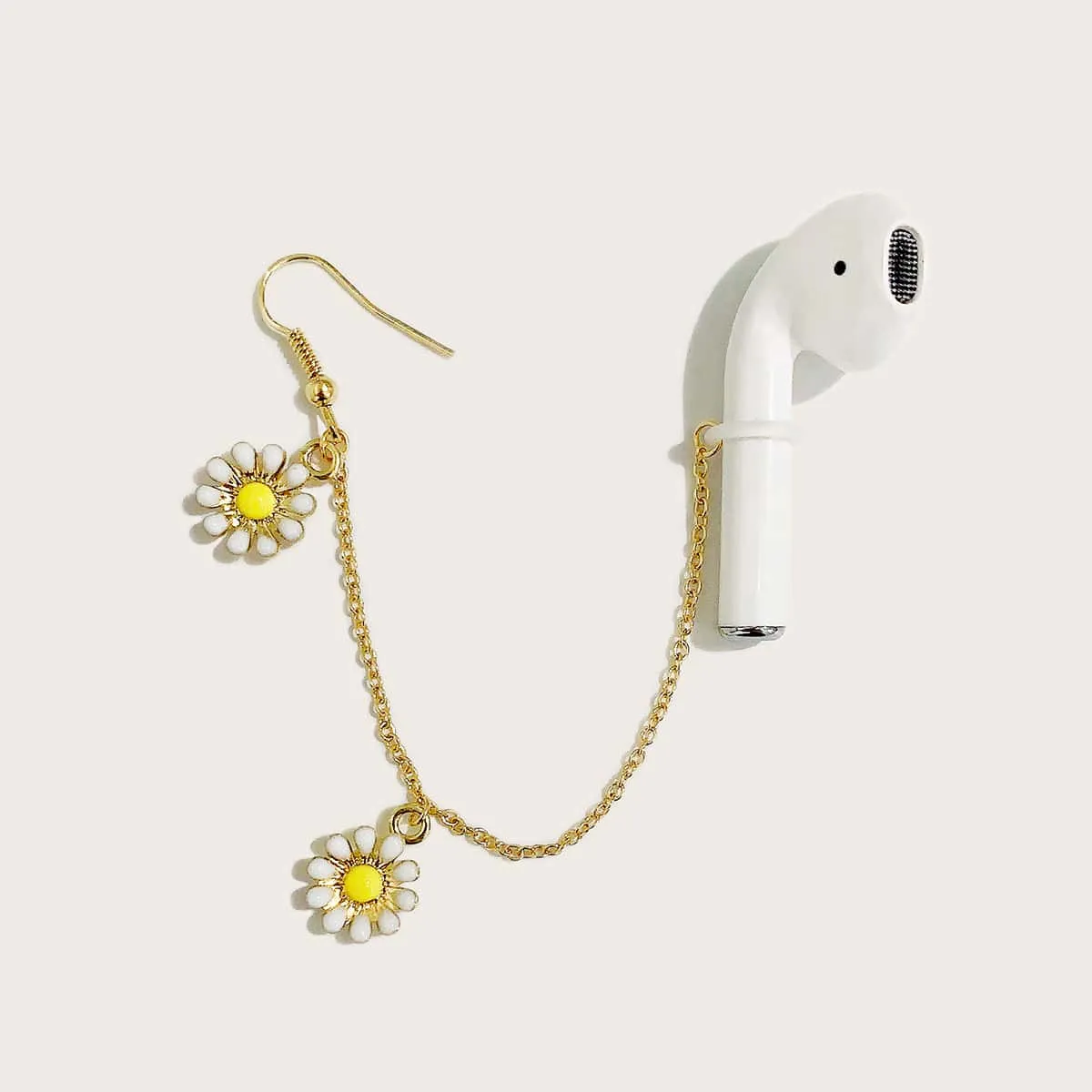 1 pezzo orecchini anti-perso per auricolare Bluetooth con ciondolo fiore