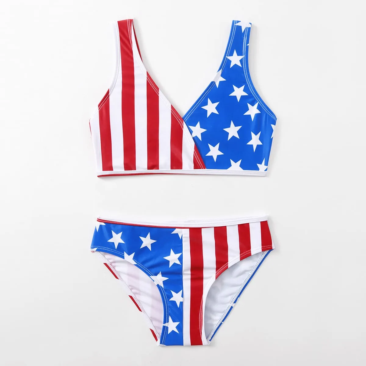 da ragazze Bikini con stampa bandiera americana