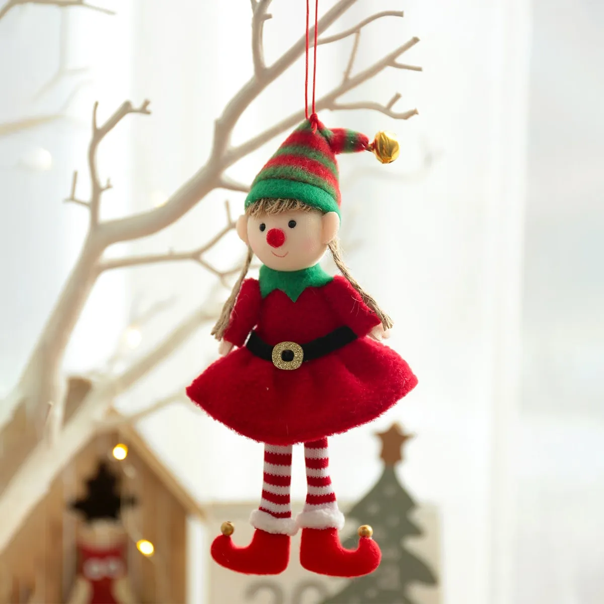 1 pezzo decorazioni Peluche bambola albero di Natale