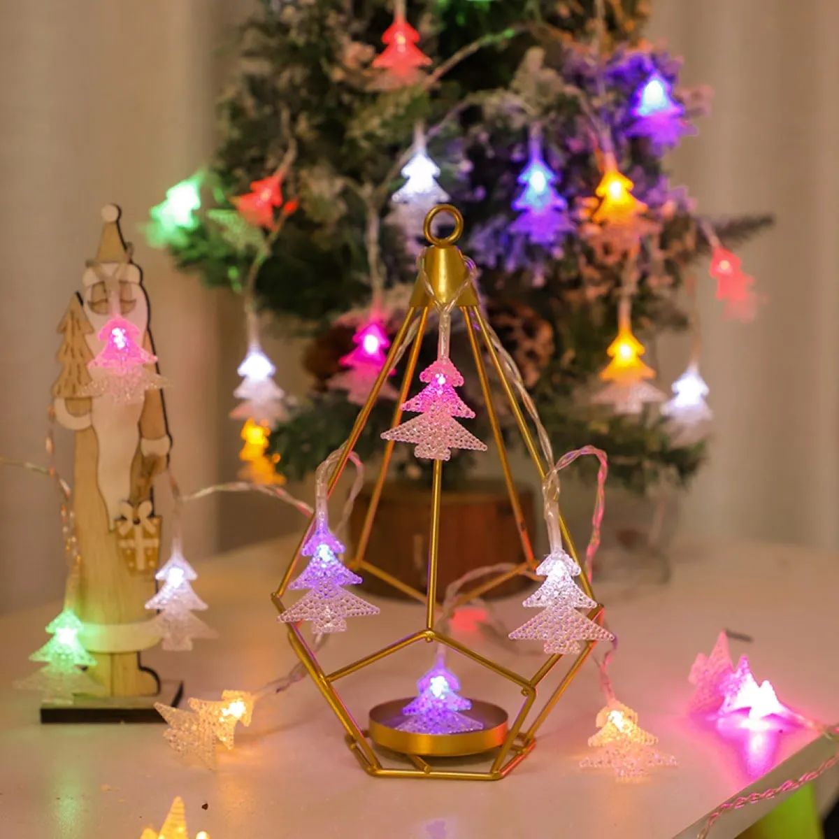 1 pezzo Natale Stringa di luci con 20 pezzi a forma di albero lampadina