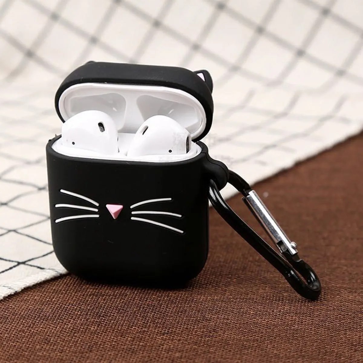 Custodia per Airpods con design gatto