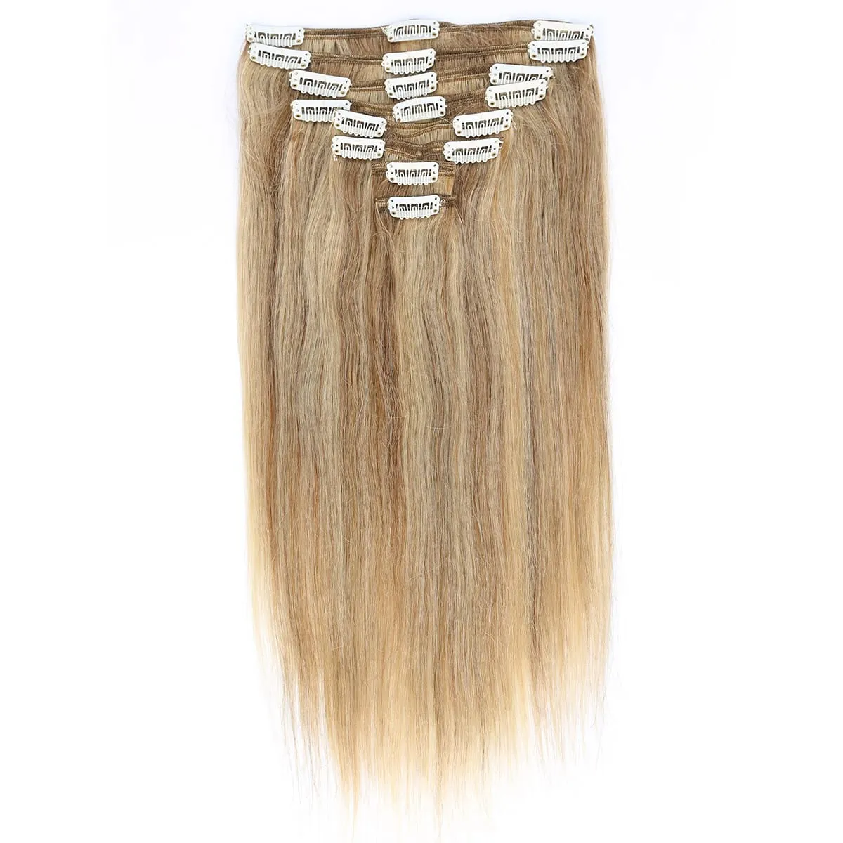 8 pezzi Extension per capelli Clip in 150% lungo dritto