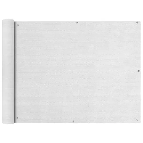 Paravento da Balcone HDPE 90x400 cm Bianco