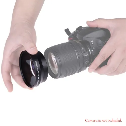 Andoer® 67 millimetri Digital High Definition 0.43 × Potente obiettivo grandangolare con la macro Giappone Ottica Canon Rebel T3i T5i T4i 18-135mm 17-85mm e Nikon 18-105 70-300VR