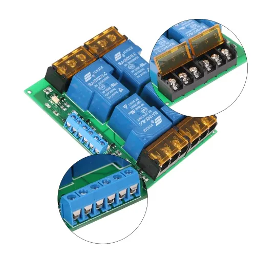 4 canali modulo di isolamento CC 12V 30A Relay Control Board accoppiatore ottico High / Low trigger