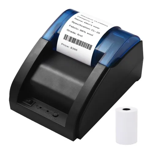 Stampante per ricevute desktop da 58 mm Stampante POS Stampa termica diretta Supporto ESC/POS per la spedizione Ristorante Cucina Supermercato Casa Piccola impresa Negozio al dettaglio