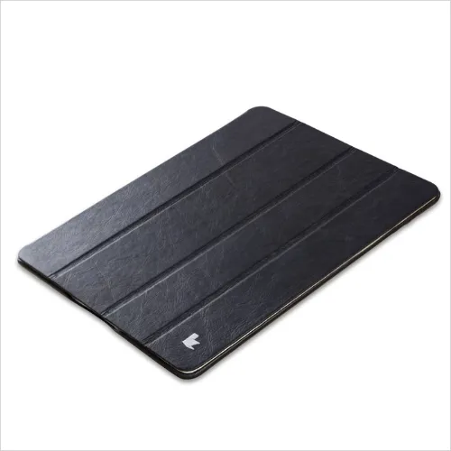 Reale pelle magnetico Smart Cover protettivo caso Stand per iPad 2 3 4 sveglia dormire Vintage nero
