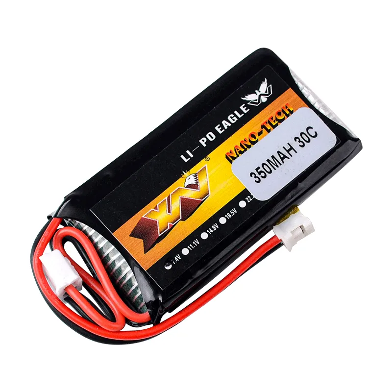 Batteria LiPo 7.4V 350mAh 30C 2S con connettore PH2.0 per auto RC modello AXIAL SCX24 90081 C10 1/24