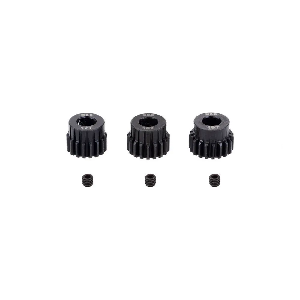 3PCS M0.6 17T-28T Pignone del Motore in Metallo per Auto RC 1/8 con Albero da 5mm Ricambi per il Motore