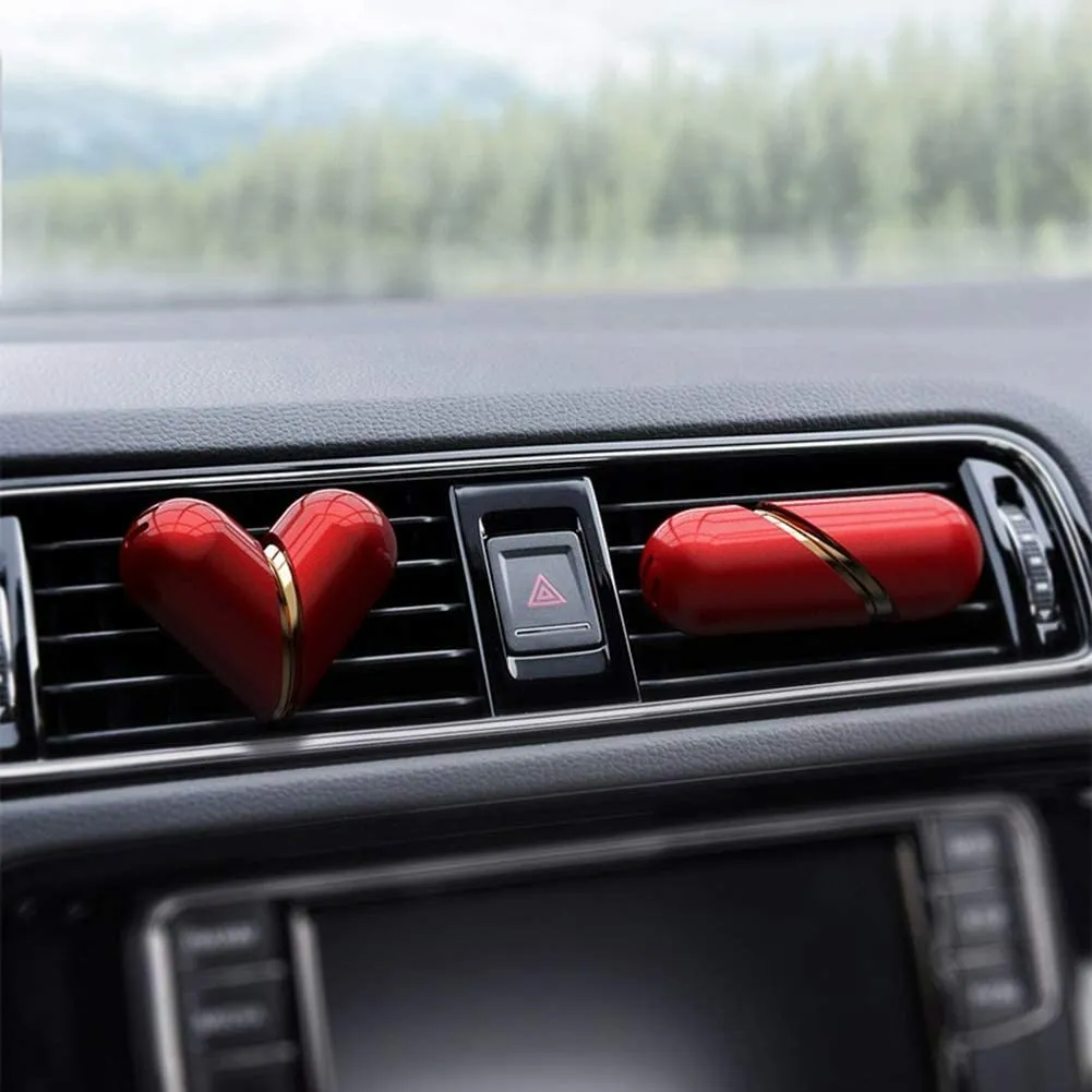 Deodorante per auto a forma di cuore convertibile per ventilazione, profumo profumo nell'arredamento interno dell'auto