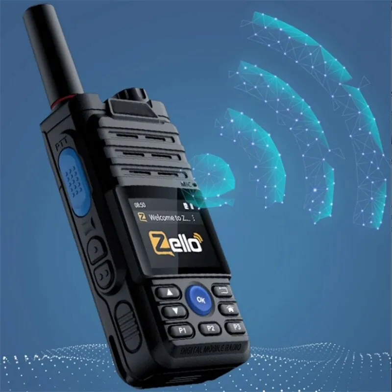 Yinitone B5 7 Modalità Zello Walkie Talkie 4G Radio Mobile a Lungo Raggio 100km con Trasmettitore Bluetooth per Rete Tel