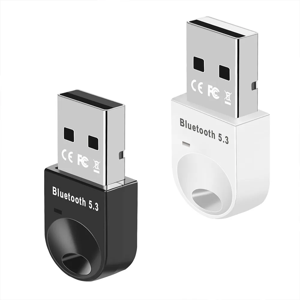 Adattatore USB Bluetooth 5.3 Dongle Mini Trasmettitore Audio Wireless Ricevitore senza driver per PC, laptop e altoparla