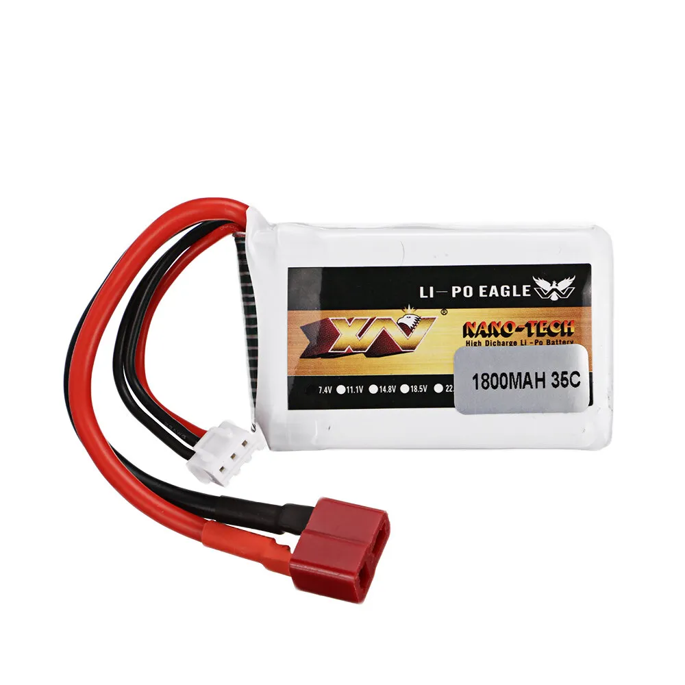 Batteria LiPo XW Power 7.4V 1800mAh 35C 2S per Wltoys A959-b A969-b A979-b A929-b RC Car