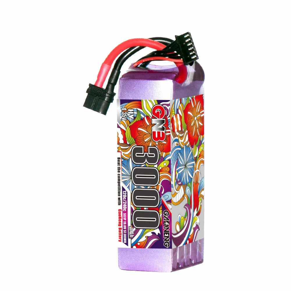 Batteria LiPo Gaoneng GNB 5S 19V 3000mAh 120C LiHV con connettore XT60 / XT90 per Drone Brushless Blade Scimitar LRX Qua