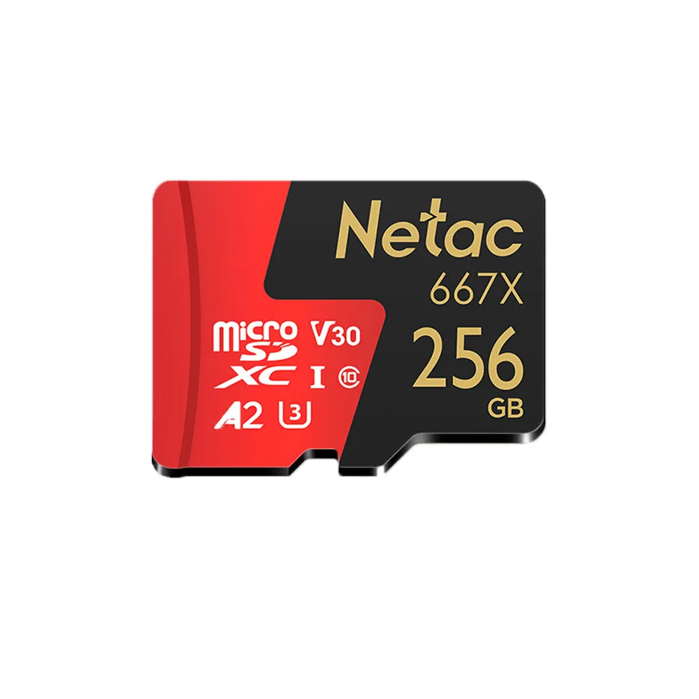 Scheda di memoria Netac P500 100 MB/s ad alta velocità 64GB 128GB 256GB Scheda Micro SD Flash Card Smart Card per fotoca