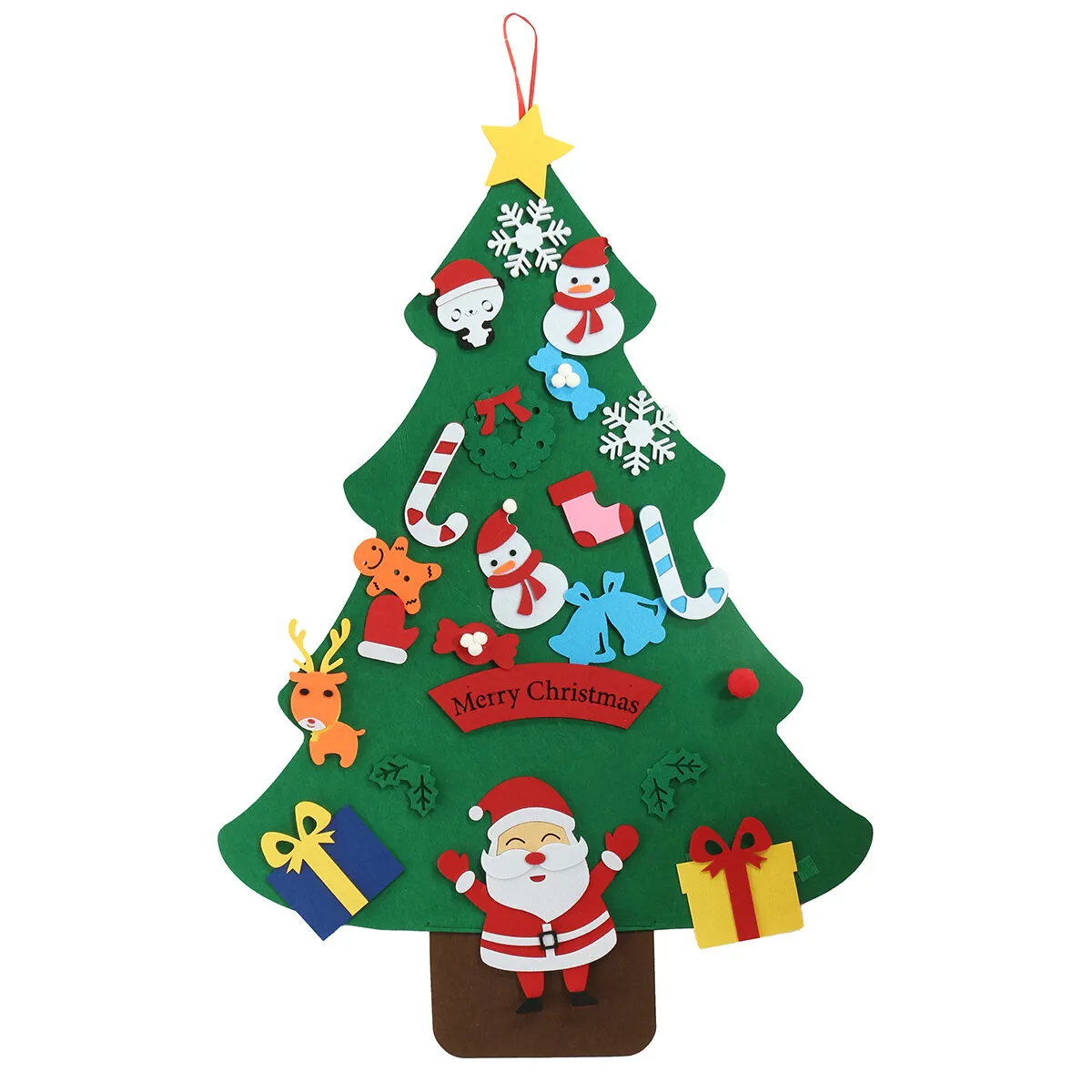 Albero di Natale in feltro fai-da-te Appendiabiti per albero di Natale Decorazioni per la casa Decorazioni per pareti pe