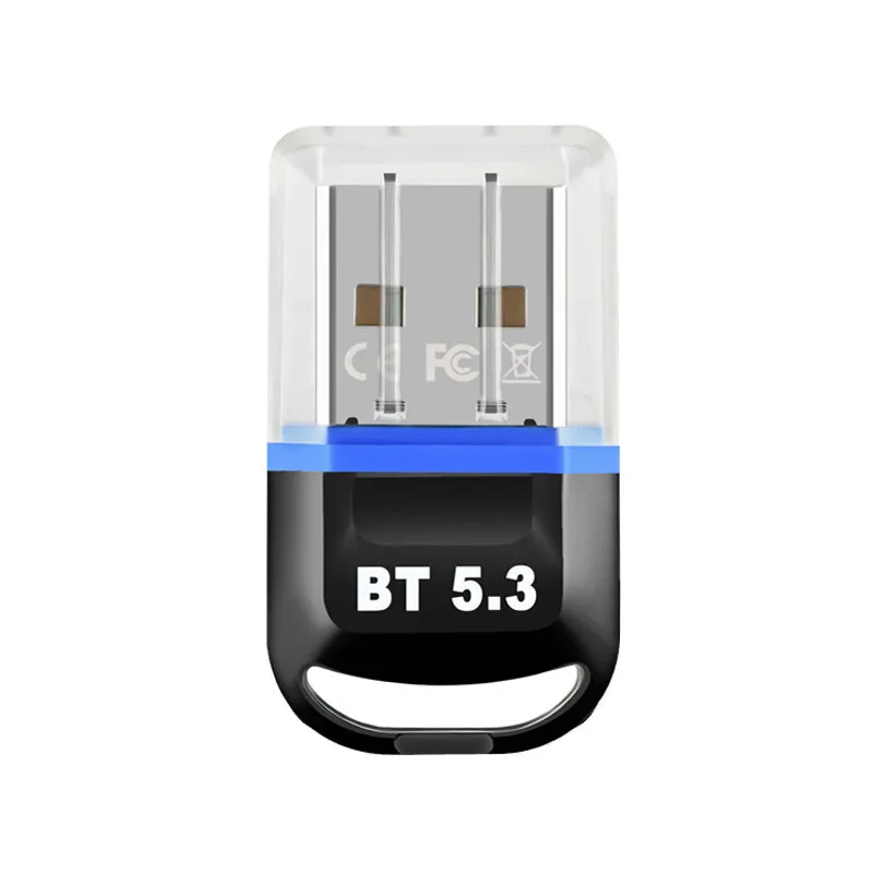 Dongle adattatore wireless Bluetooth 5.3 USB per altoparlante PC, mouse senza fili, tastiera, ricevitore musicale e tras