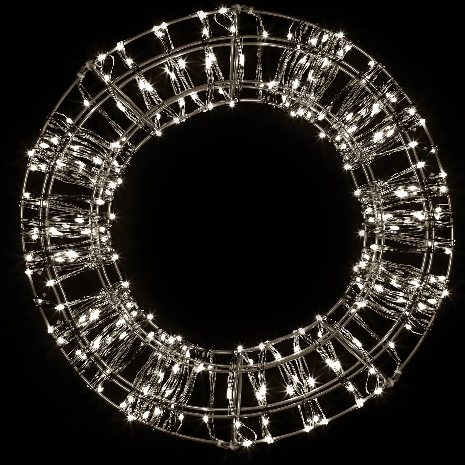  Ghirlanda natalizia a LED, nera, 400 LED, Ø 30 cm