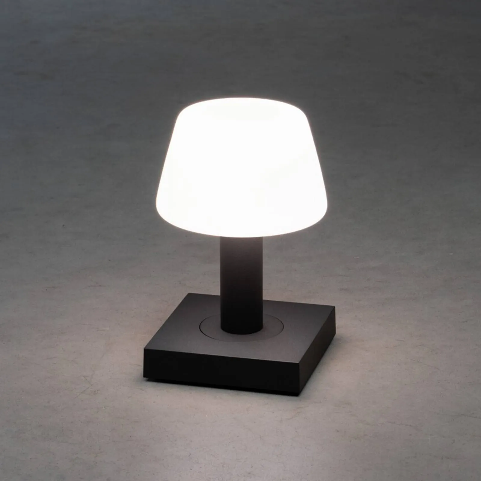  Lampada LED da tavolo Monaco esterni accu, grigio