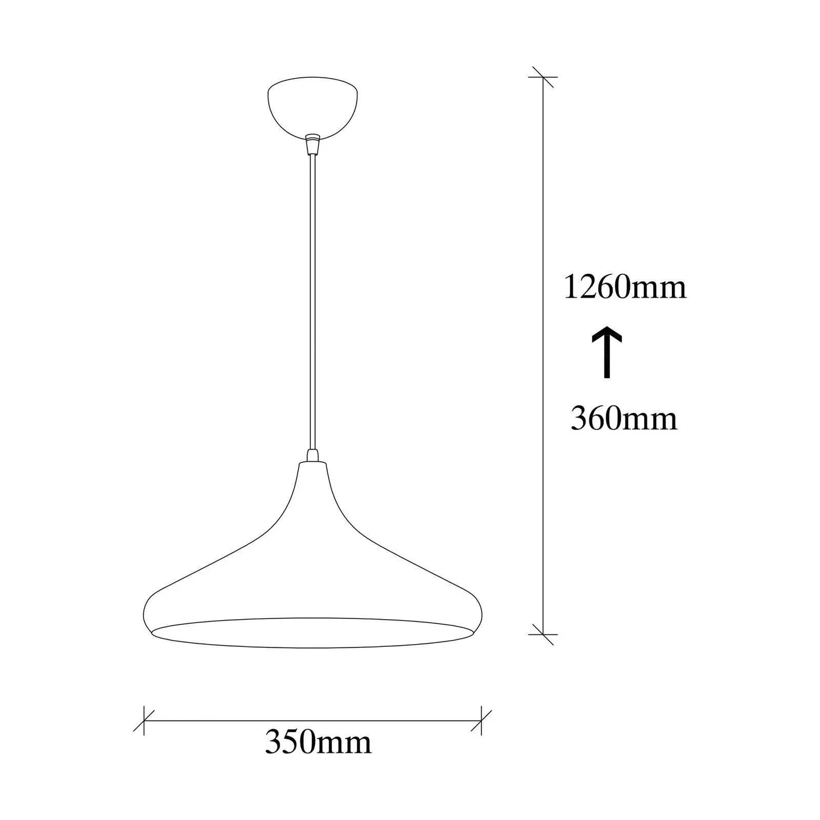  Lampada a sospensione Berceste 208-S Ø35cm oro