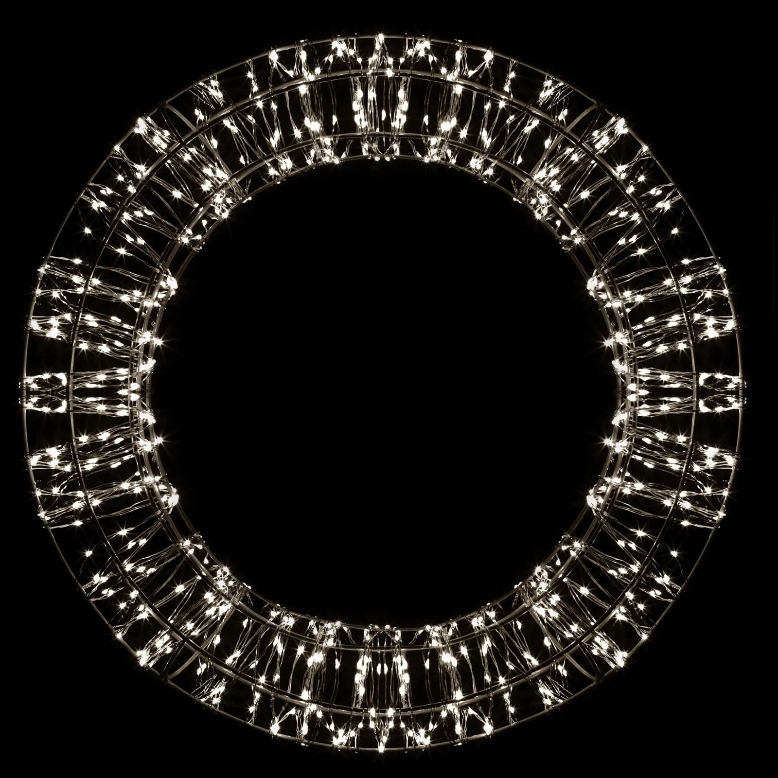  Ghirlanda natalizia a LED, nera, 800 LED, Ø 50 cm