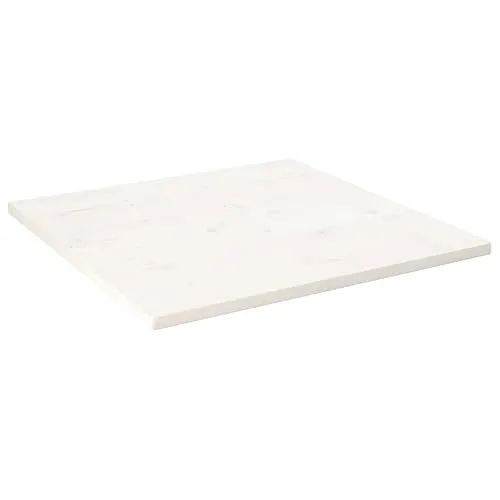 vidaXL Piano Tavolo Bianco 90x90x2,5cm Legno Massello di Pino Quadrato