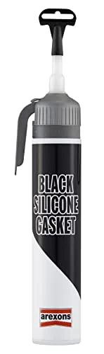 AREXONS Black Silicone Gasket Guarnizione, 200 ml, Sigillante Resistente, Specifico per Sigillatura Coppa Olio, Resistente all'Acqua e Solventi, Silicone Adatto a Temperature Estreme, Nero