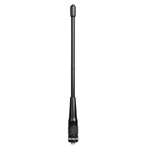 Retevis RHD701 Antenna VHF/UHF Compatibile con ESYNiC Baofeng BF-88E Baofeng UV-5R UV-5RA UV-5RB BF-888S Retevis RT5 RT5R RT86 Ricetrasmittenti Doppia Banda SMA-F Alto Guadagno Antenna (1 pezzo)