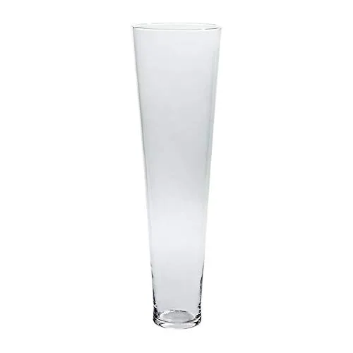 CRISTALICA Vaso Vaso Decorativo Vaso in Vetro Famoso H = 80 cm Vetro Trasparente
