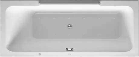 Vasca idromassaggio Duravit DuraStyle 1600x700mm, versione da incasso o per rivestimento vasca, 1 vasca da bagno, 1 vasca inclinata indietro a sinistra, telaio, set di scarico e troppopieno, Airsystem - 760292000AS0000