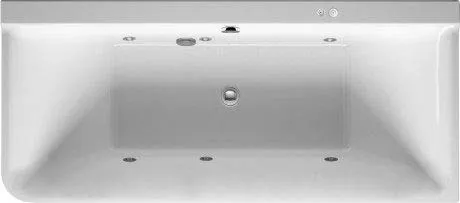 Vasca idromassaggio Duravit P3 Comforts 1800 x 800 mm, angolo a destra, rivestimento acrilico senza cuciture, telaio, due pendenze posteriori, scarico e troppopieno, sistema a getto. - 760380000JS1000