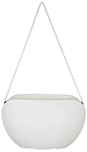 vanossi Vaso Ovale 50x20x30,5cm in Polietilene Clio Bag Corda Bianco