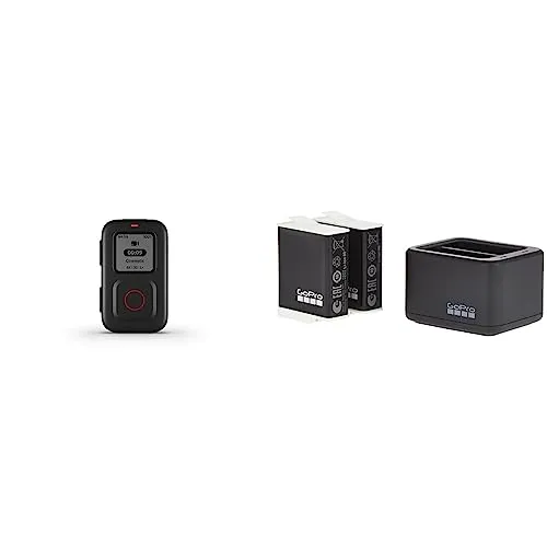 GoProGoPro The Remote - Accessorio ufficiale GoPro & Dual Battery Charger + 2 batterie Enduro (HERO11 Black/HERO10 Black/HERO9 Black) - Accessorio ufficiale GoProGoPro
