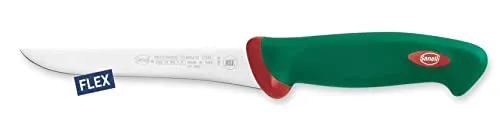 Sanelli Premana Professional Coltello Disosso Flessibile, Acciaio Inossidabile, Verde/Rosso, 29 x 3 x 4 cm