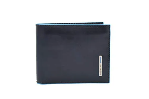Portafoglio Piquadro Blue Square sottile con porta monete colore Blu - Mogano- PU4823B2R (BLU)