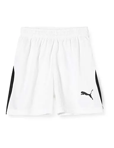 PUMA Liga, Pantaloncini da Calcio Unisex Bambini, Bianco (White/Black), 164