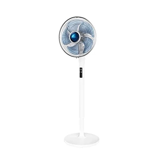 Rowenta VU5770 Silence Extreme + Stand, Ventilatore a Piantana, Silenzioso 35 dBA, 5 velocità, Pratico Telecomando, Timer Auto-off, Altezza Regolabile, Bianco, 600 x 500 x 1440 (mm)