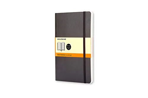 Moleskine Notebook Classic Copertina Morbida - Qaderno a Pagine Rigate , Pocket, Nero