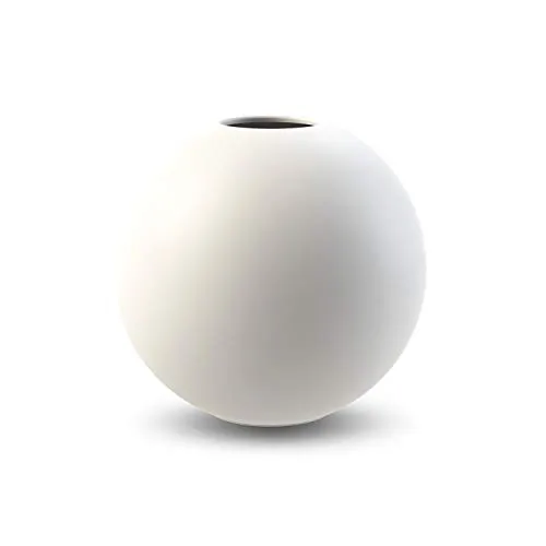 Cooee Vaso di design a sfera, 20 cm, bianco