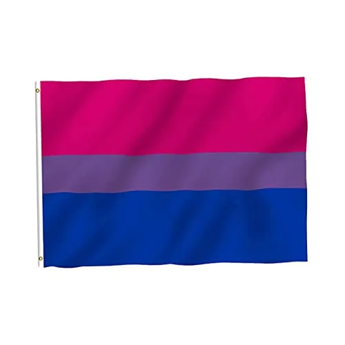 Bandiera bandiera bandiera bisessuale bandiera bisessuale bandiera bi-pride bandiera vivida colore vivido rimestenante a doppia cucitura con annetti di ottone 90 * 150 cm