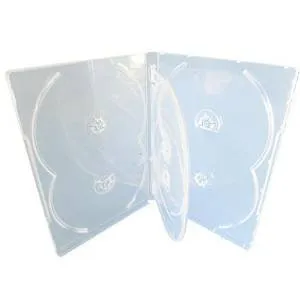 1 custodia per CD DVD / BLU RAY 14 mm trasparente DVD 6 vie per 6 dischi, marca Dragon Trading®